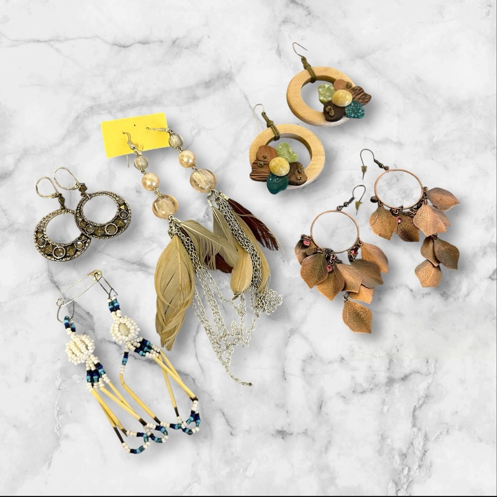 Bohemian Earrings Jewelry Lot